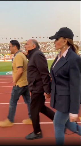 Lucia Méndez con padre de Checo Pérez