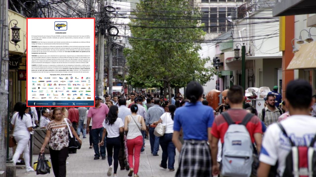 Imagen de Feriado Día del Trabajo: COHEP define normas para empresas del sector privado