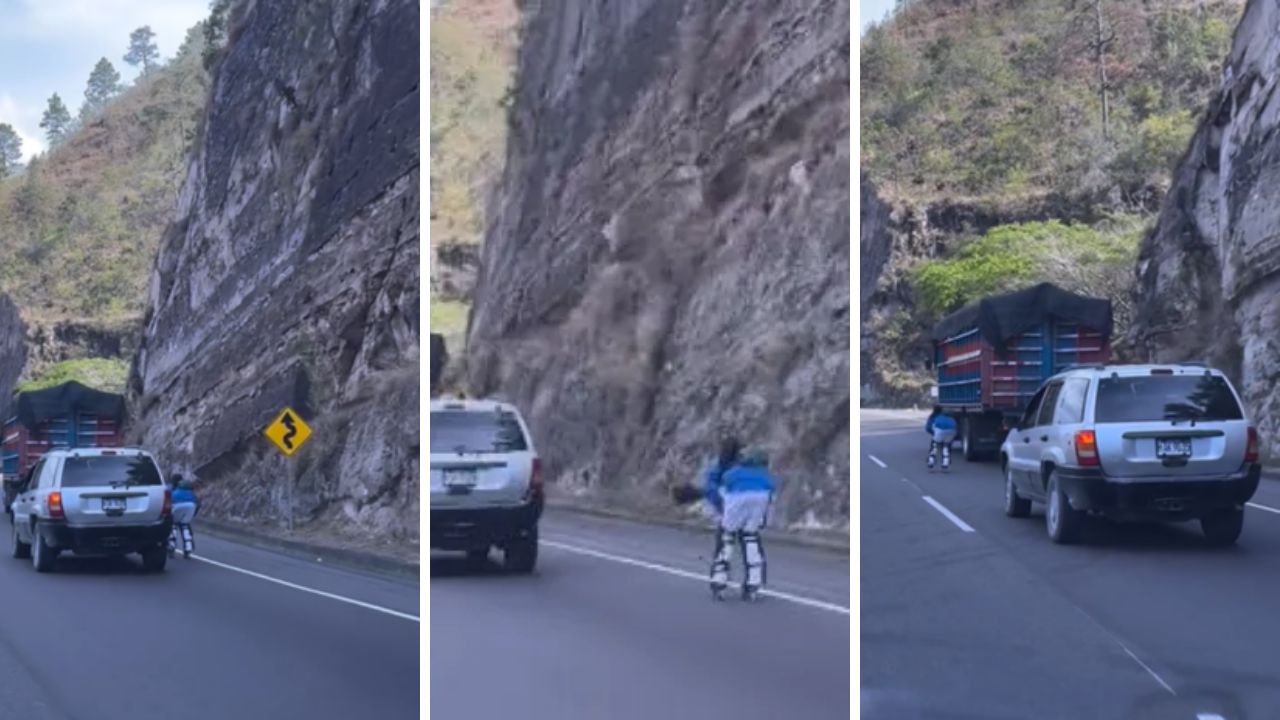 Imagen Principal de Nota: Hombre en patines desafía la cuesta de la virgen y causa impacto en redes