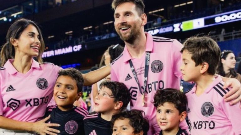Imagen Principal de Nota: El emotivo festejo de Messi con sus hijos y la reacción viral de Antonela en la victoria de Inter Miami