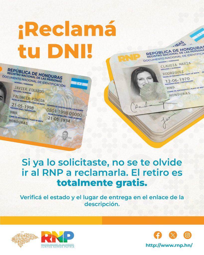 Reclama tu DNI