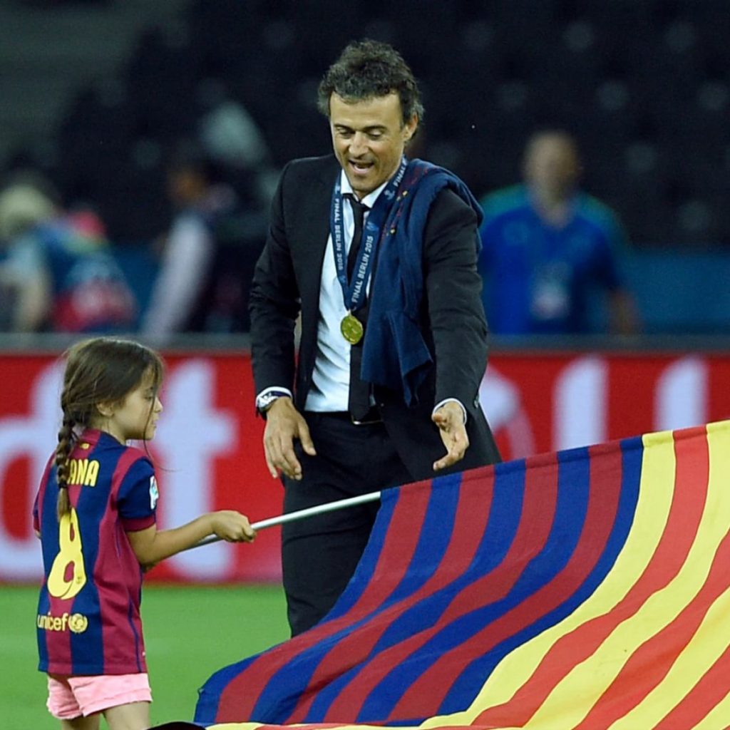 Luis Enrique y su hija 