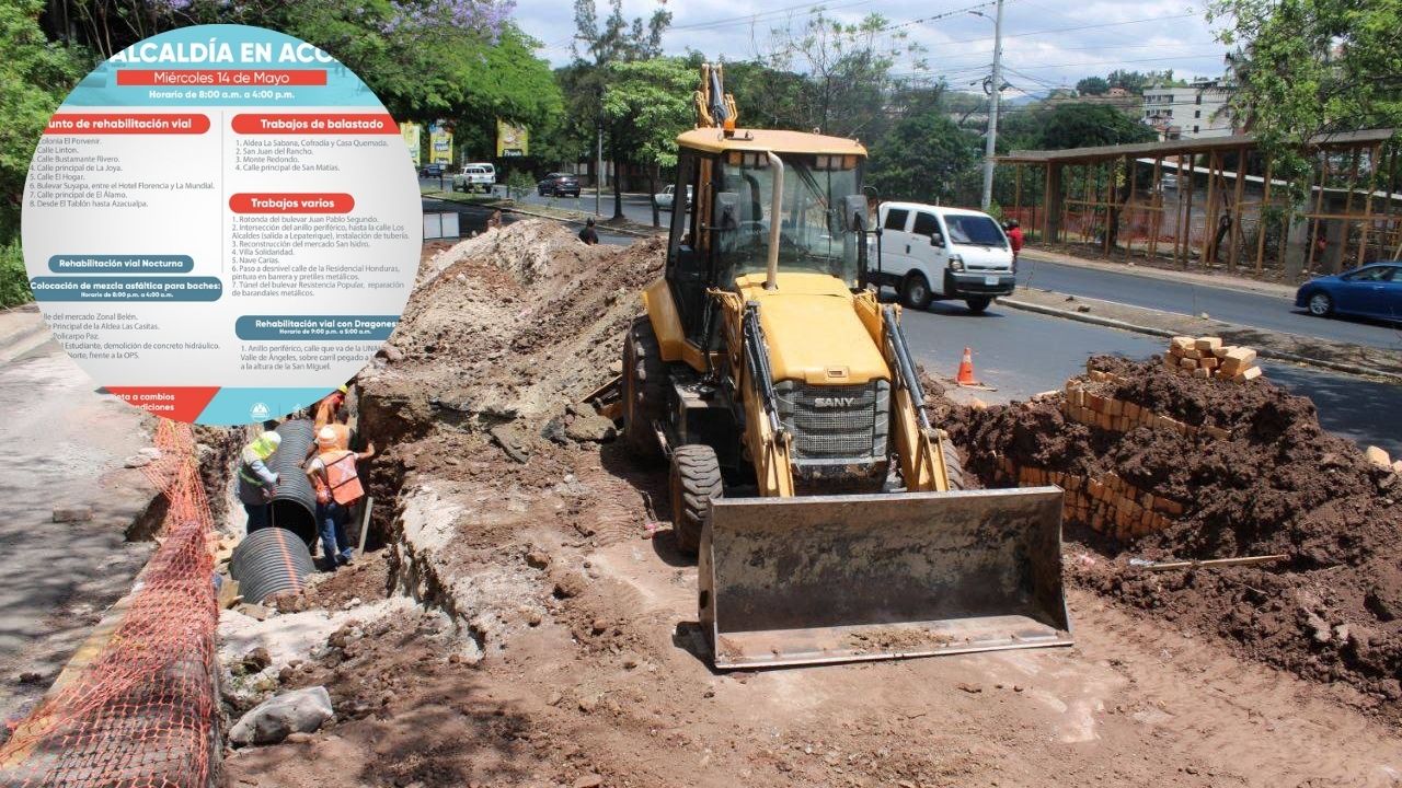 Imagen Principal de Nota: Calles de Tegucigalpa cerradas por mantenimiento este miércoles 14 de mayo