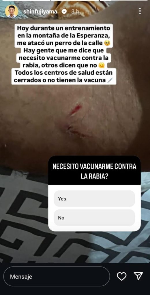 Shin accidente Instagram