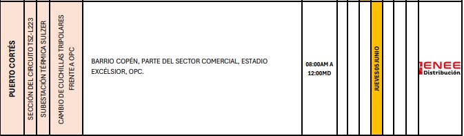 La ENEE insta a los ciudadanos a tomar las precauciones necesarias