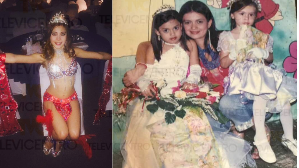 Karen Mayorquín junto a sus dos hijas