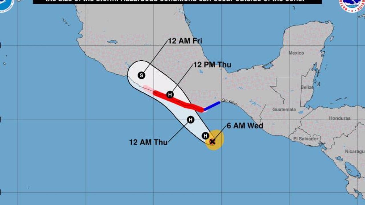 Imagen de Erick ya es huracán categoría 1 y afectará a Honduras con fuertes lluvias