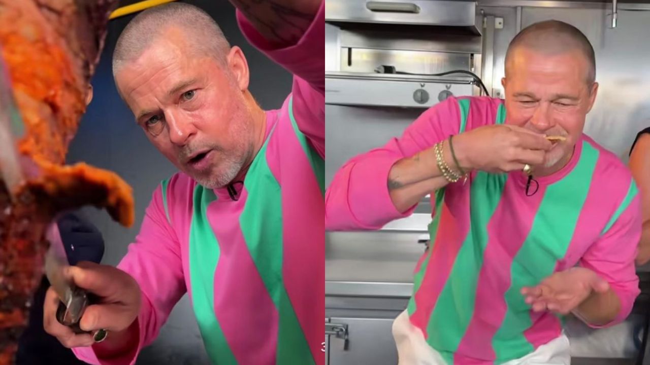 Imagen Principal de Nota: Brad Pitt sorprende en México cocinando tacos para promocionar película de F1