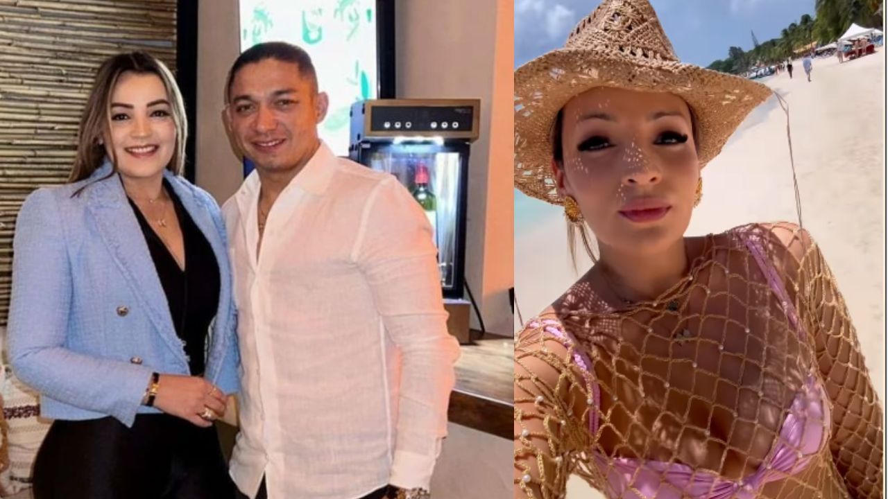 Imagen de Esposa de Emilio Izaguirre causa furor en redes desde las playas de Roatán