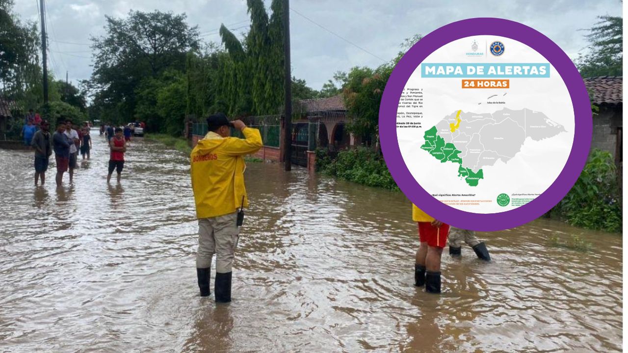 COPECO extiende Alerta Verde a siete departamentos y eleva a Amarilla en zonas del río Ulúa
