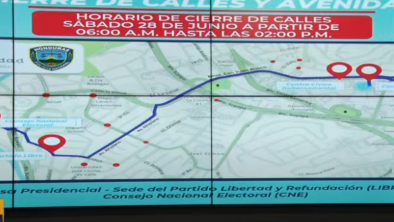 Libre cierra  28 calles en Tegucigalpa este sábado  por marcha del 28 de junio: horarios y vías alternas
