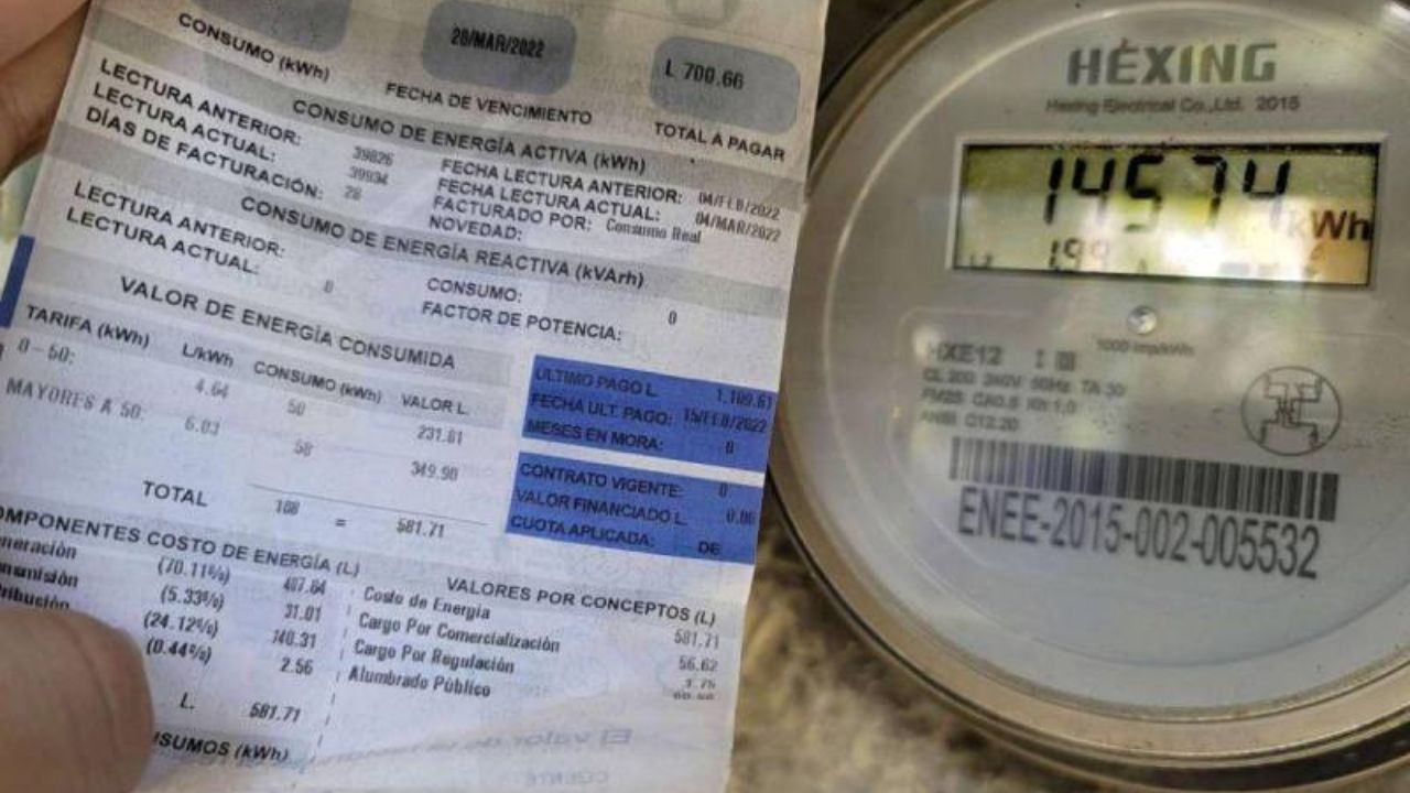 ENEE anuncia rebaja del 10.7% en costo de la energía para próximos meses