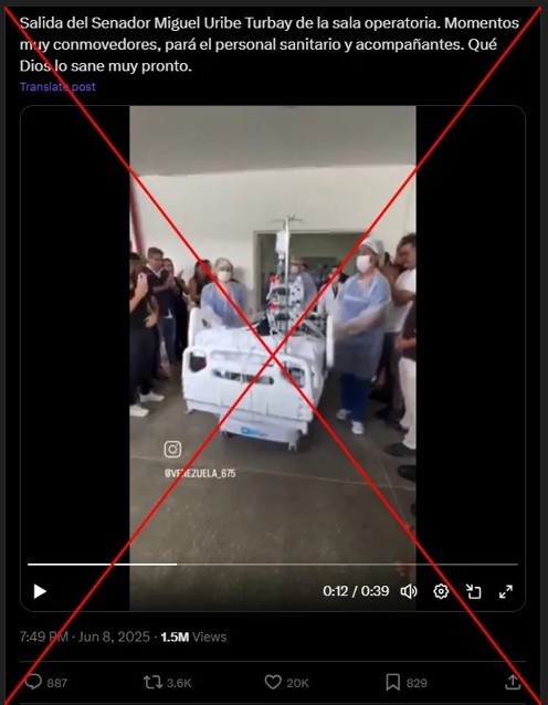 Video NO es de Miguel Uribe Turbay: fue grabado meses antes en Brasil