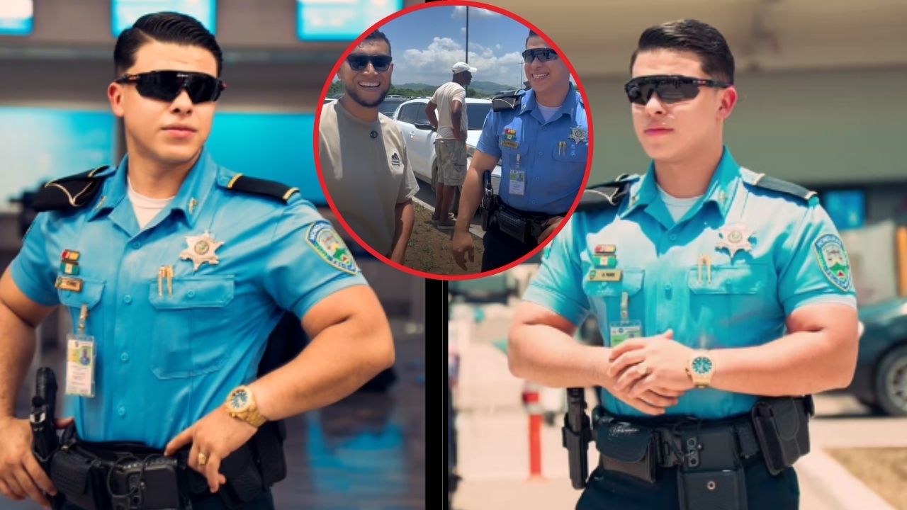 Imagen de 'Arrésteme oficial': Policía hondureño roba suspiros tras sesión de fotos viral