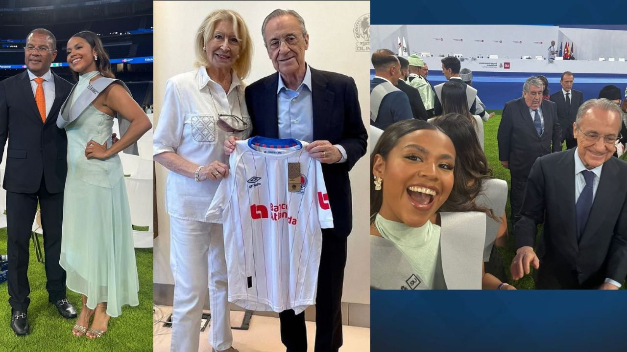 Imagen Principal de Nota: Hija de Rosendo García, la hondureña que conquistó a Florentino Pérez con una camisa del Olimpia