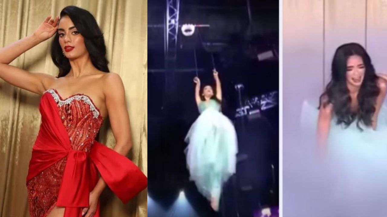 Imagen de Participante de Cuba en Miss Universe Latina se accidenta al fallar su arnés