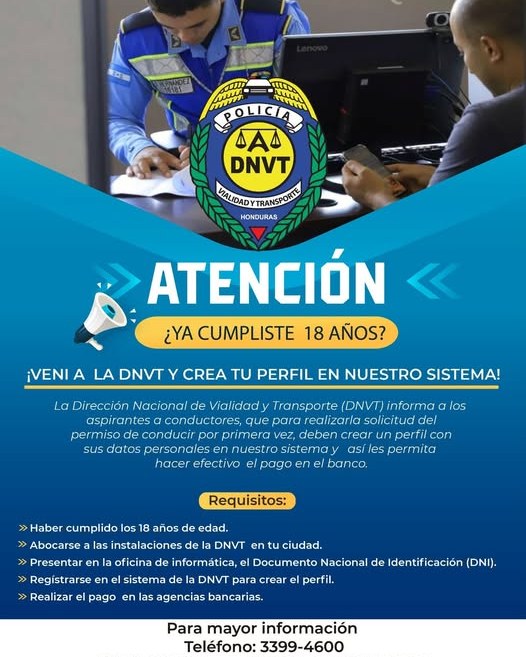 Así puedes tramitar tu licencia de conducir al cumplir 18 años en Honduras