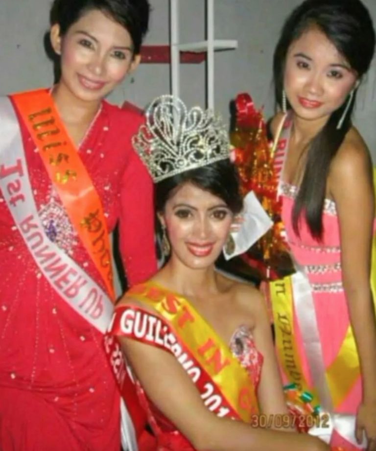 Acquene Arradaza en su momento de reina de belleza