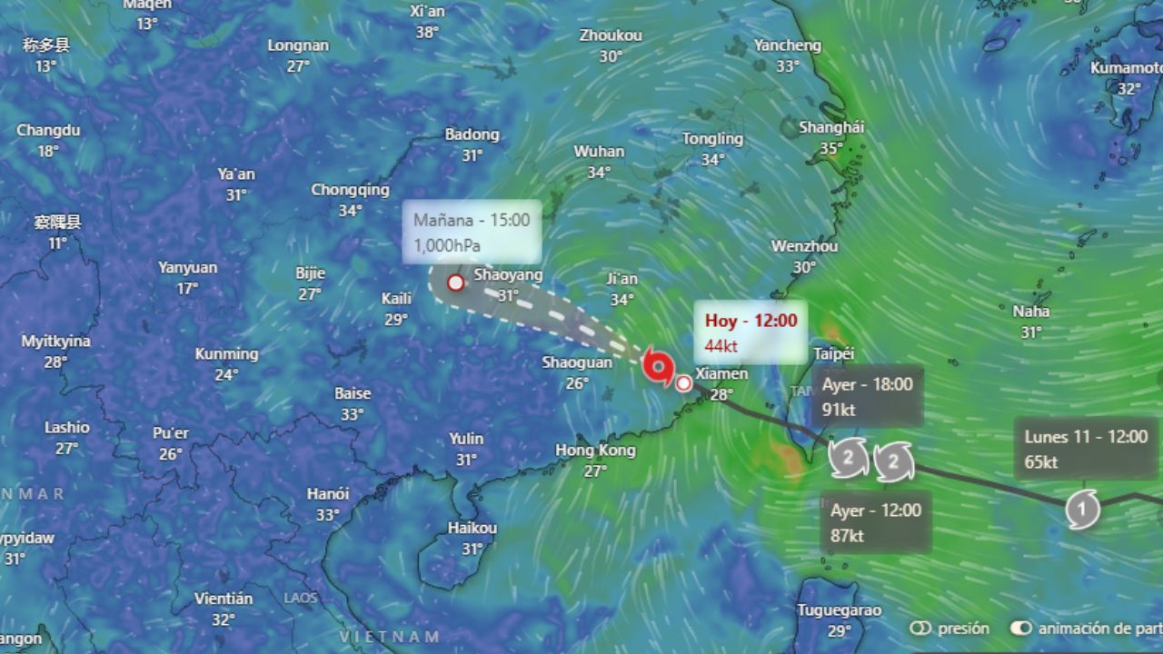 Imagen Principal de Nota: Alerta máxima en Taiwán por el tifón Podul: lluvias y vientos fuertes