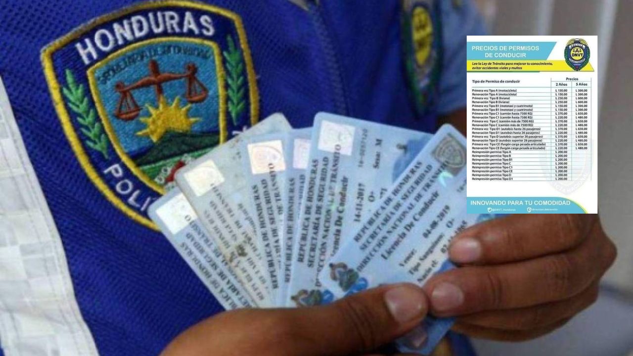 Nuevas tarifas de licencias de conducir en Honduras: costos por tipo de vehículo