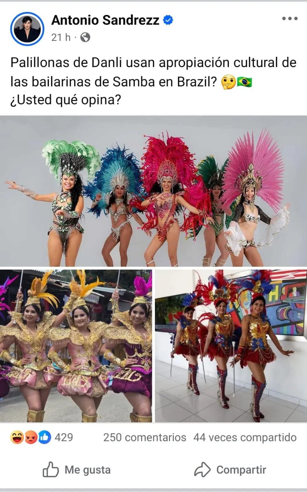 Captura de Pantalla vía Facebook de Sandrez