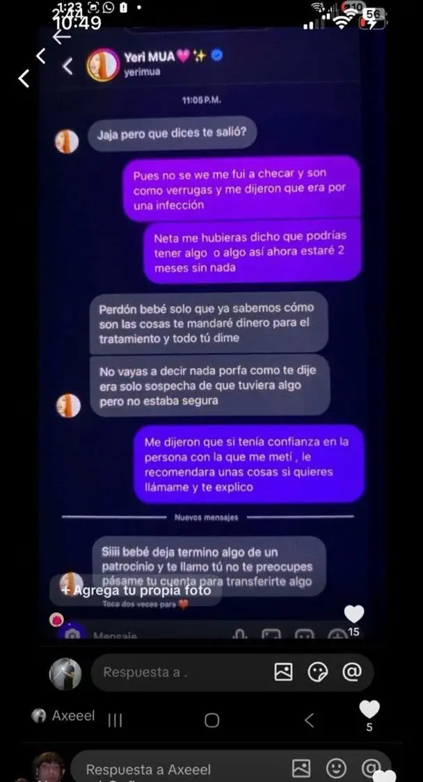 supuesto chat con yeri mua