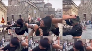 Imagen de ¡Del pelo! Hombre atrapa a ladrona tras robarle la mochila a su esposa