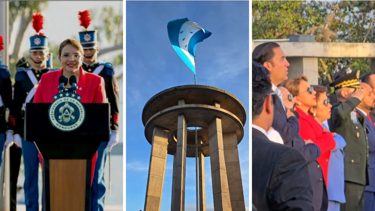 Honduras inicia el mes patrio con ceremonia de izado de la Bandera Nacional