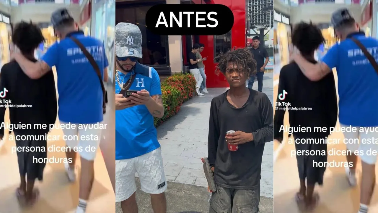 Imagen de Tiktoker hondureño ayuda a joven limpiavidrios; mujer asegura que es su hijo