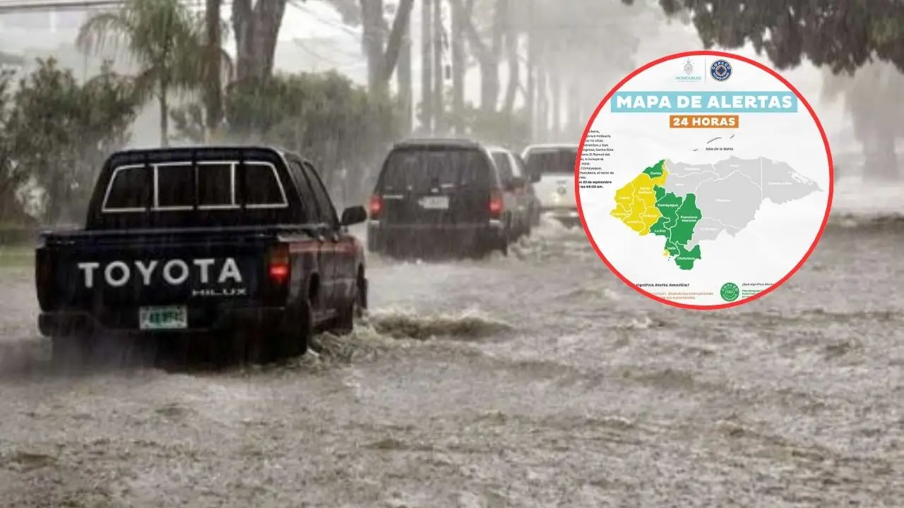 ¿Qué zonas de Honduras están en riesgo por lluvias y tormentas hoy, según Copeco?