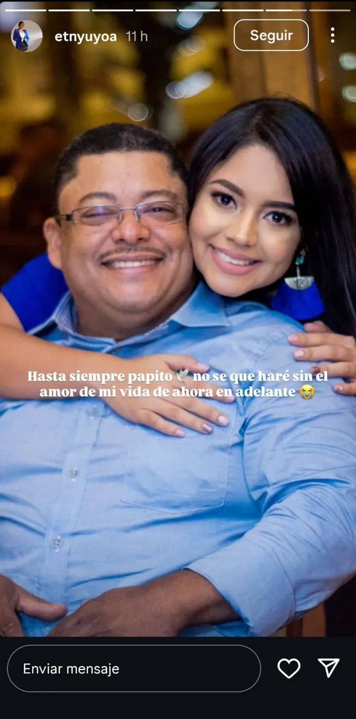 Etny junto a su padre