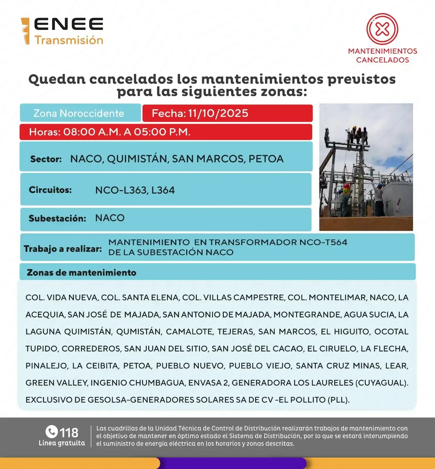 cortes de energía