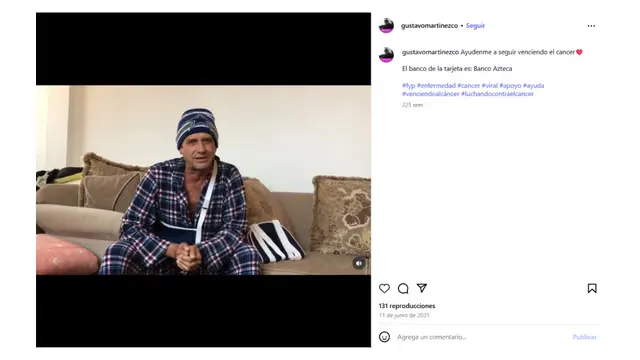 Gustavo Cosaín captura de video Instagram