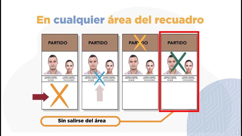 papeleta como marcar