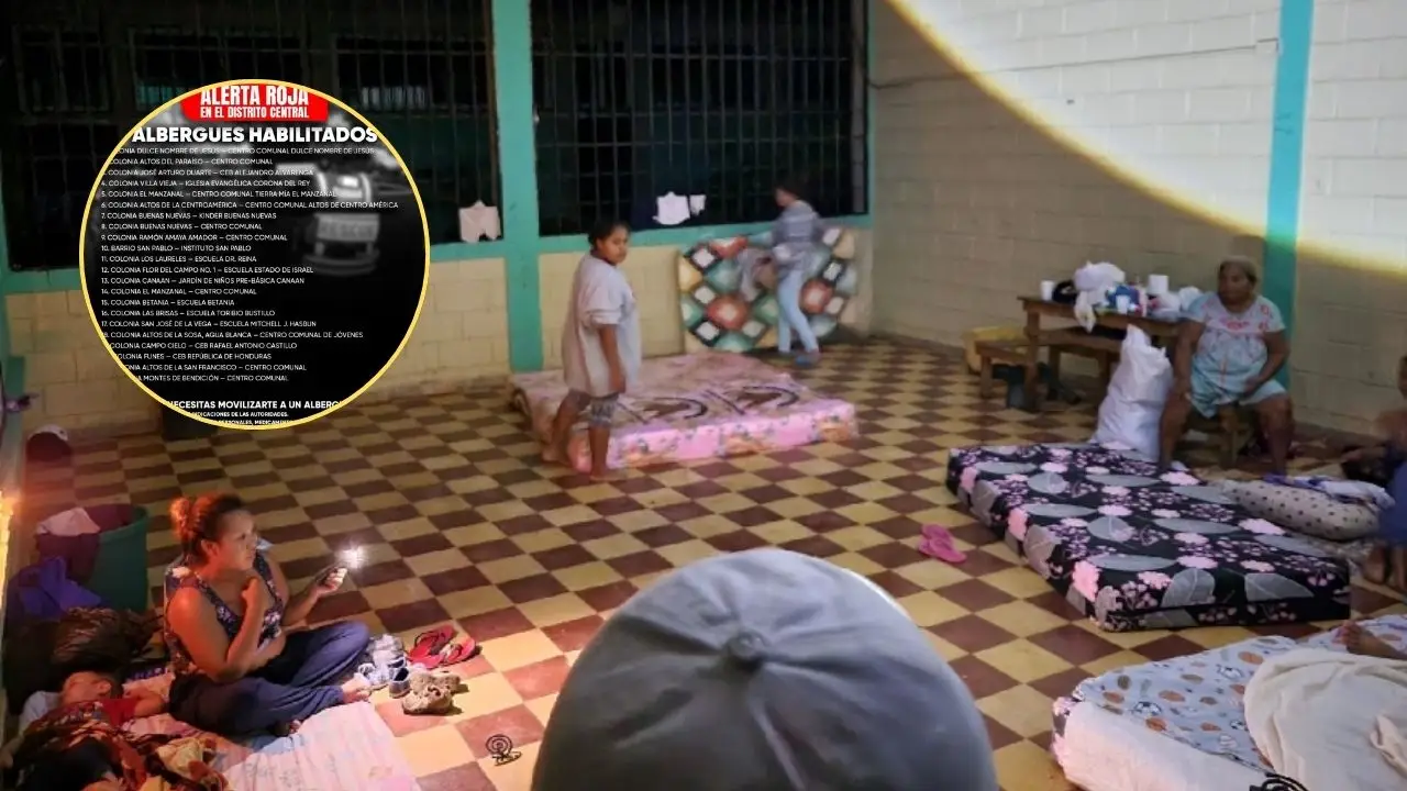 Albergues en Tegucigalpa habilitados ante emergencia por lluvias