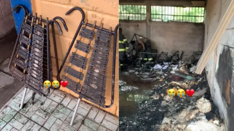 Imagen Principal de Nota: Incendio consume instrumentos de Banda de Guerra hondureña