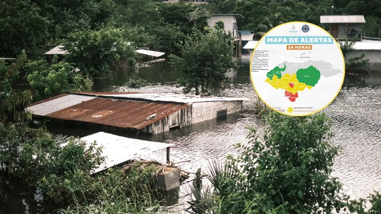 Copeco eleva alerta roja en dos departamentos y el Distrito Central por lluvias