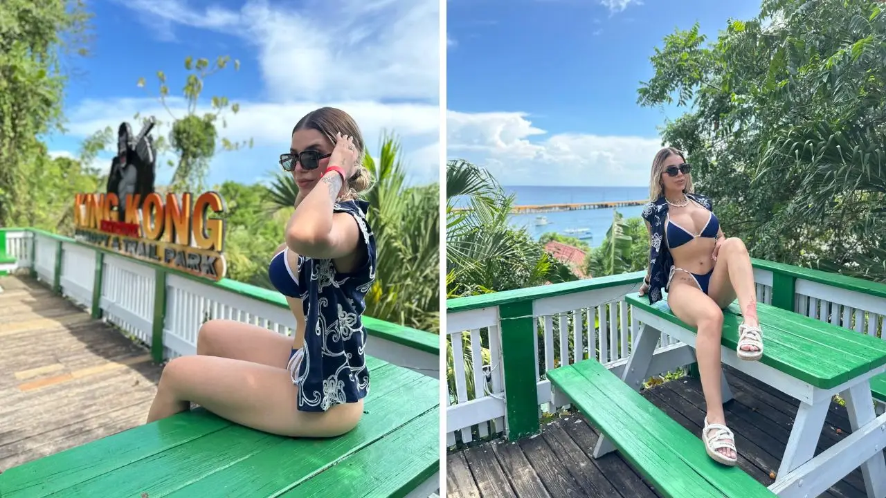 Jennifer Funes enciende las redes con diminuto bikini en Roatán