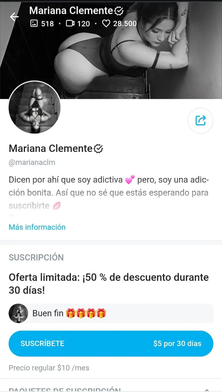 perfil de mariana clemente