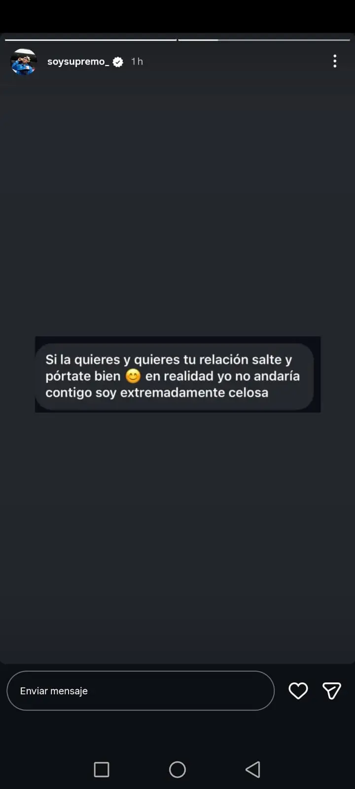 captura de historia de instagram de supremo