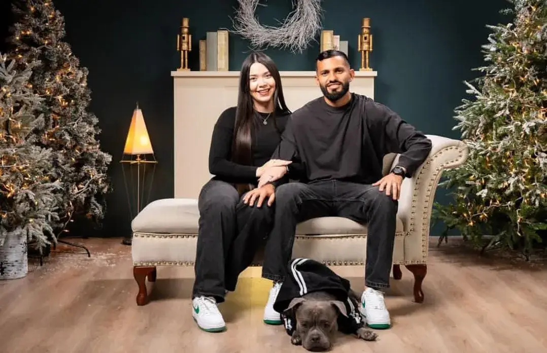 Jorge Álvarez y su esposa.
