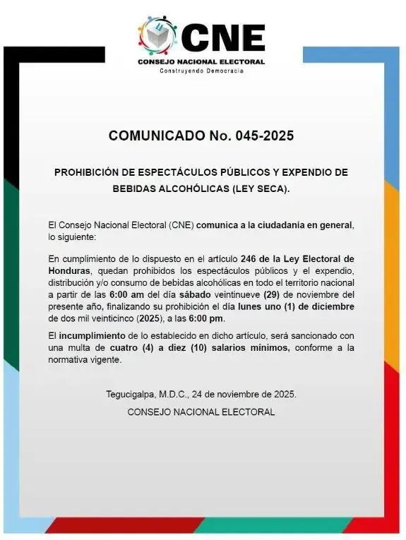 comunicado CNE 