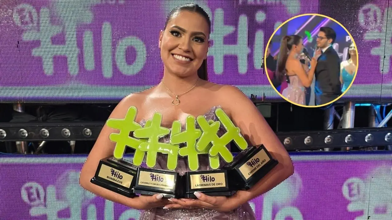 Alejandra Rubio arrasa en Premios El Hilo y sorprende en el escenario con Miguel Marichal