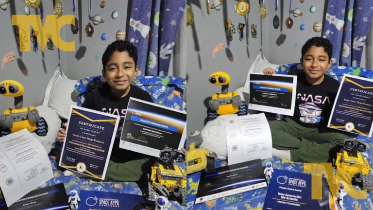 Imagen Principal de Nota: Andre Enoc Mejía, prodigio hondureño reconocido por la NASA, empezó a leer a los 3 años