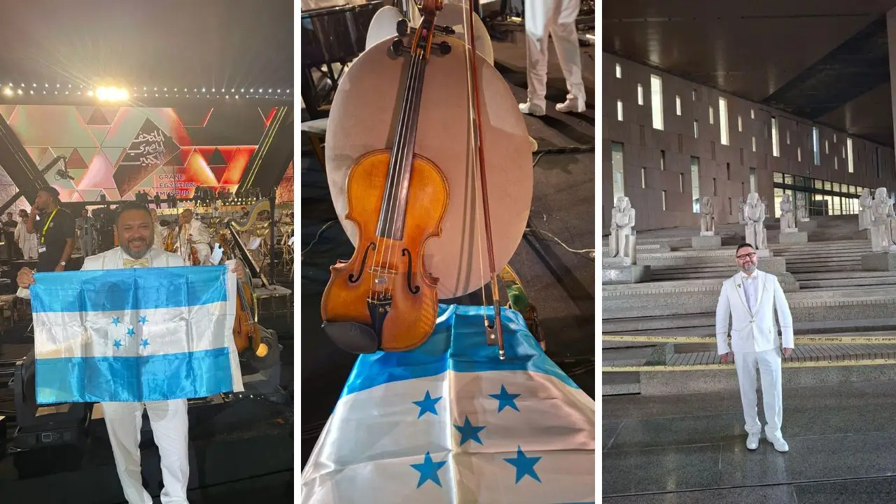 Imagen de Gran Museo Egipcio: músico catracho brilla en la inauguración