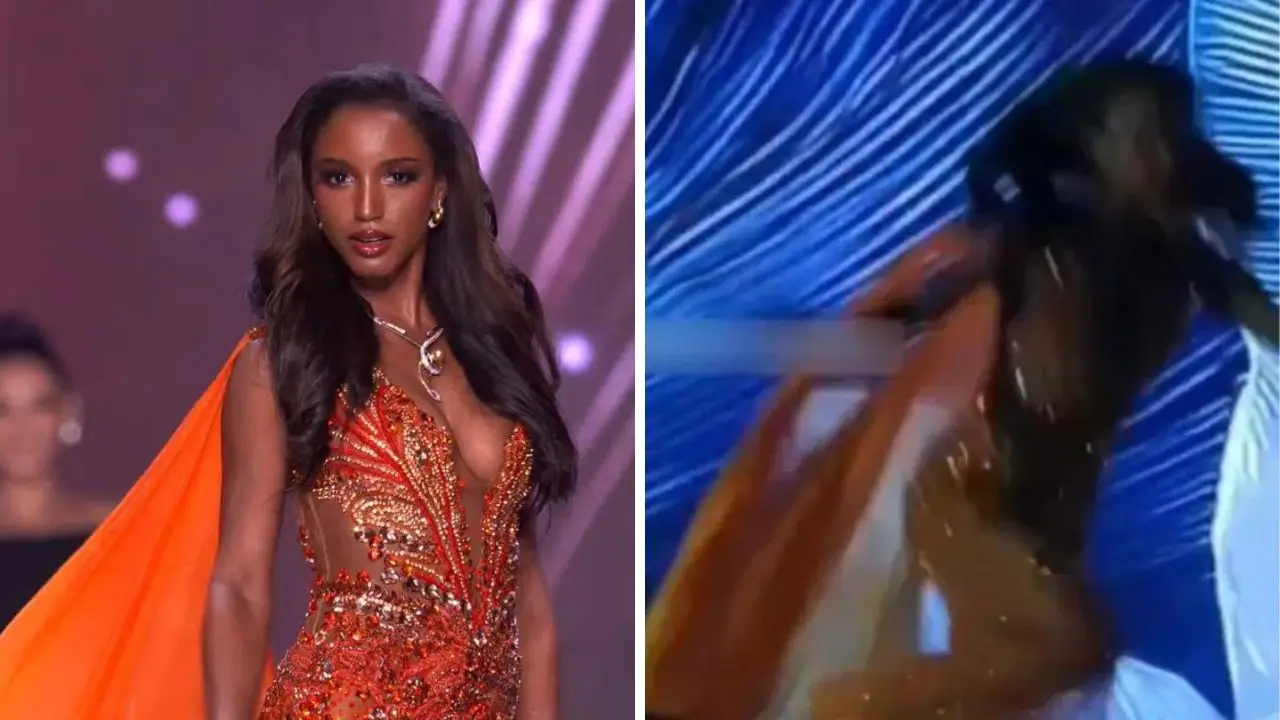 Miss Jamaica en cuidados intensivos tras aparatosa caída en Miss Universo 2025