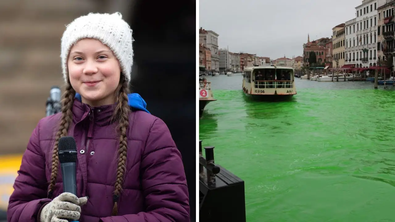 'Por pintar de verde el agua': Vetan a la activista Greta Thunberg de Venecia