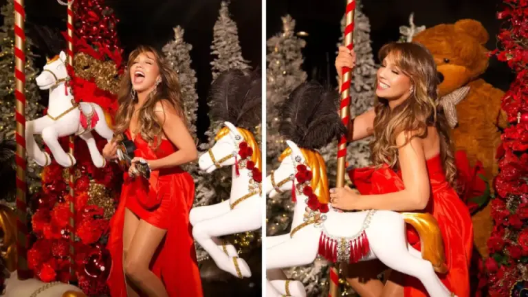 Imagen de Nota: Thalía lanza su tema navideño 'SANTA' con  reconocido actor venezolano