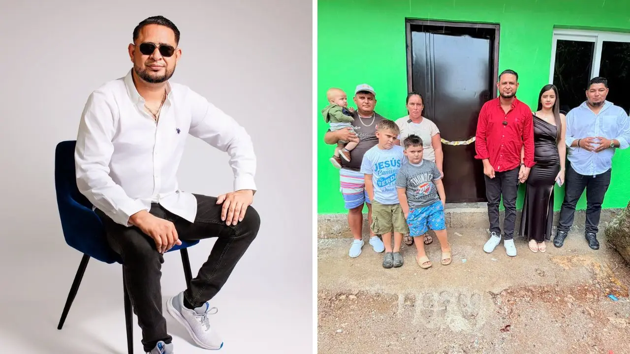 Tiktoker hondureño Soy Rosel hace entrega de casa a familia de bajos recursos