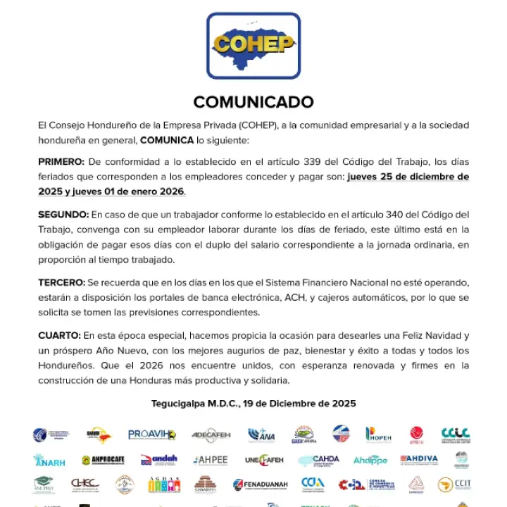 Feriado navidad y año nuevo